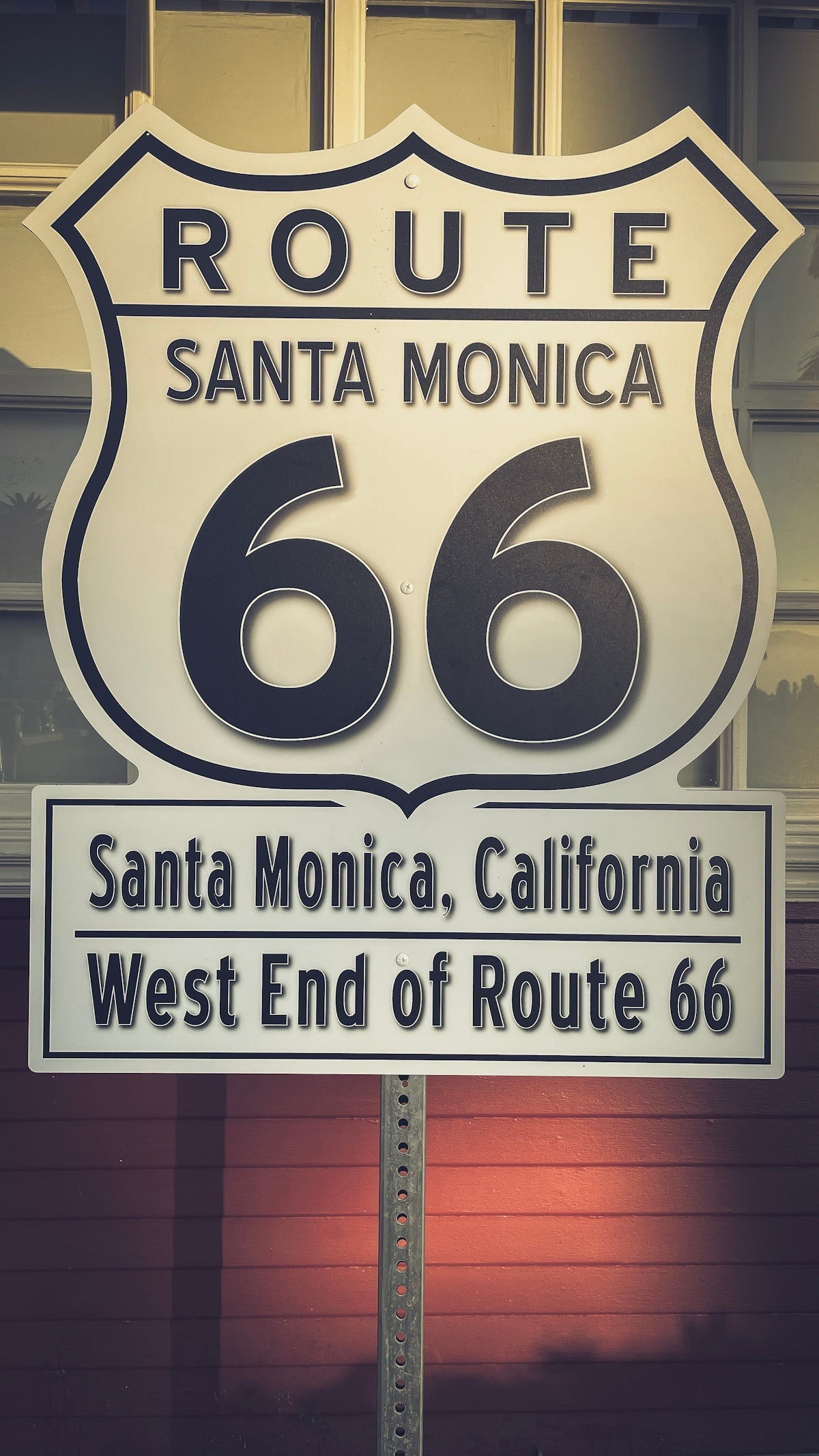 Santa monica, california west end of route 66 sign