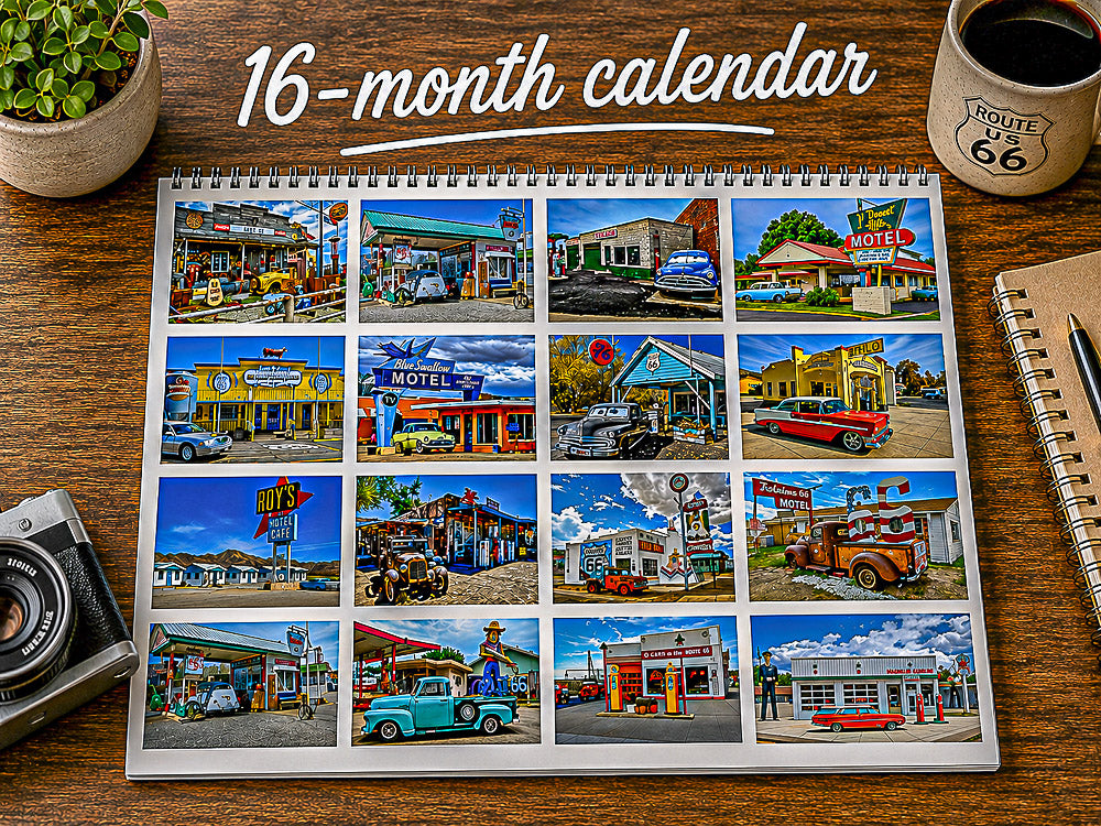 Travels With Randy 16 Month Official Route 66 Centennial Limited Edition Calendar Buy One Gift One Bundle!